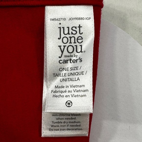 Carter's Just One You Baby Teething Bib My First Visit From Santa Red New - Picture 3 of 7